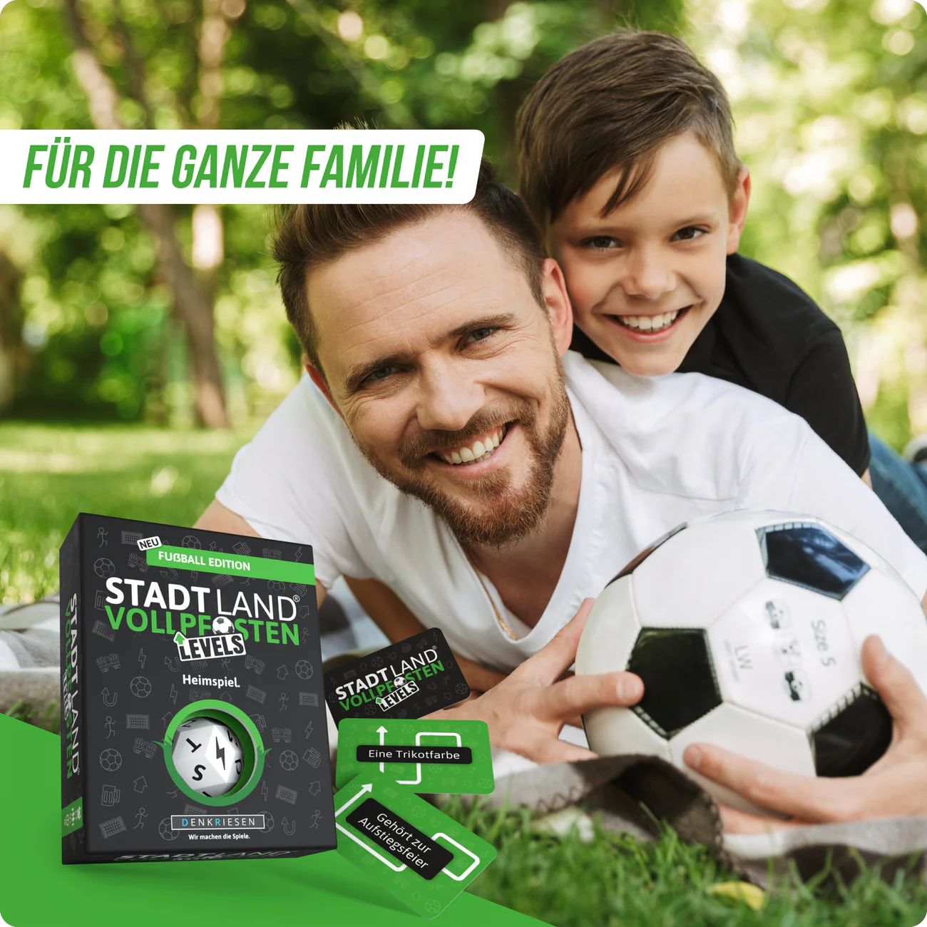 Wissensspiel Denkriesen STADT LAND VOLLPFOSTEN® - Levels - Fußball Edition - "Heimspiel"