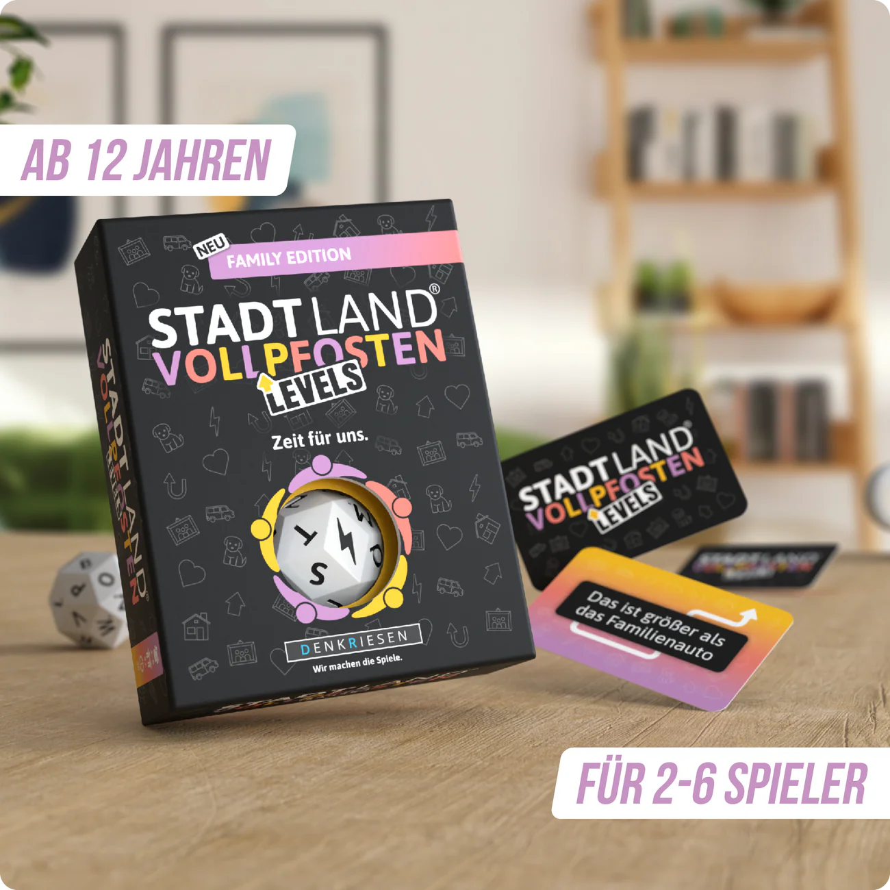 Wissensspiel Denkriesen STADT LAND VOLLPFOSTEN® - Levels - Family Edition - "Zeit für uns"