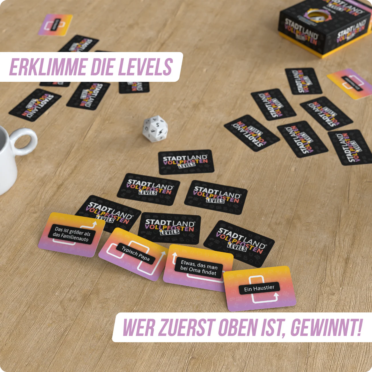 Wissensspiel Denkriesen STADT LAND VOLLPFOSTEN® - Levels - Family Edition - "Zeit für uns"