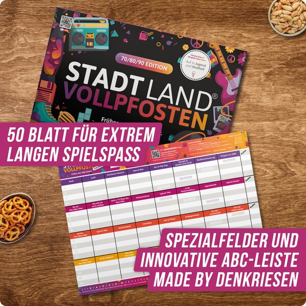 Wissensspiel Denkriesen STADT LAND VOLLPFOSTEN® - 70/80/90 Edition - "Früher war alles besser."