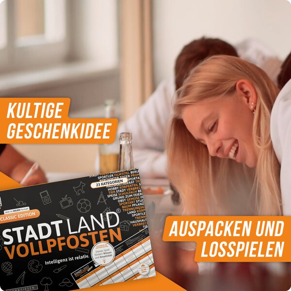 Wissensspiel Denkriesen STADT LAND VOLLPFOSTEN® - Classic Edition - "Intelligenz ist relativ"