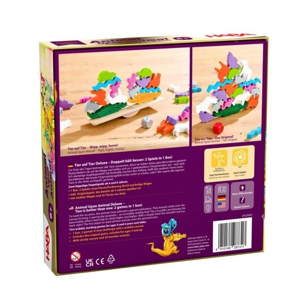 Gesellschaftsspiel HABA Tier auf Tier - Deluxe