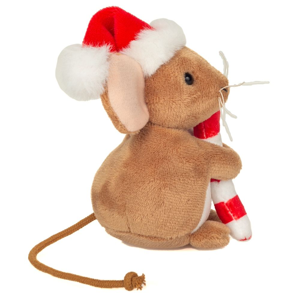Plüschtier Teddy Hermann Teddy-Herrmann ⎮ Weihnachtsmaus mit Zuckerstange ⎮ 11 cm
