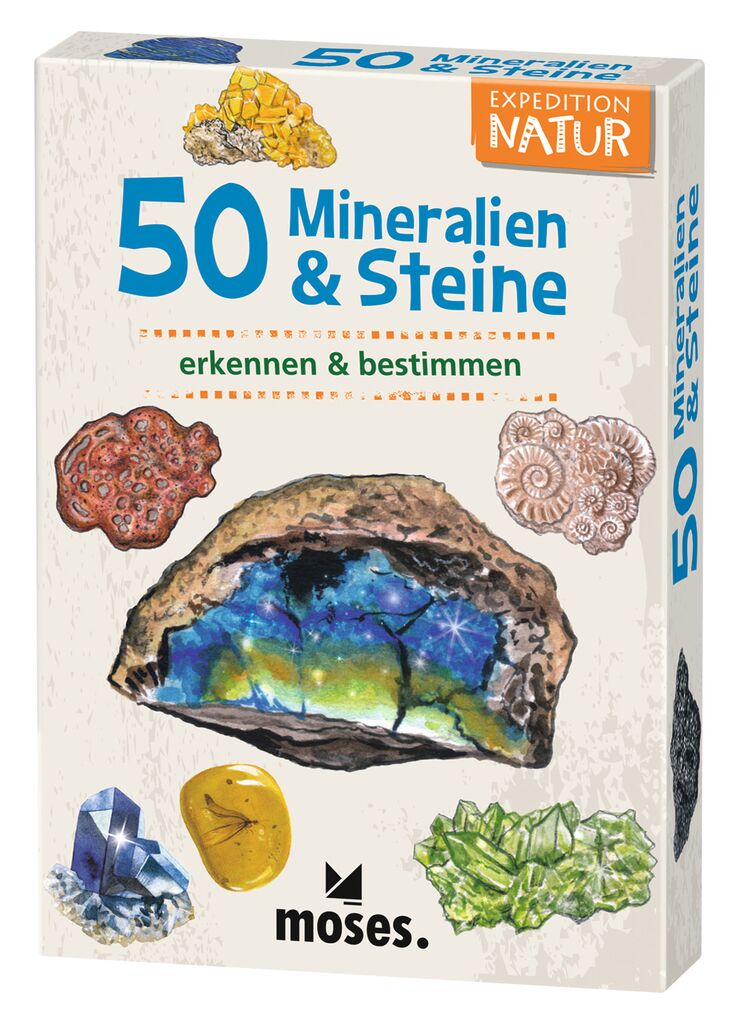 Moses 50 Karten / Pocket Quiz Moses Verlag Expedition Natur 50 Mineralien und Steine