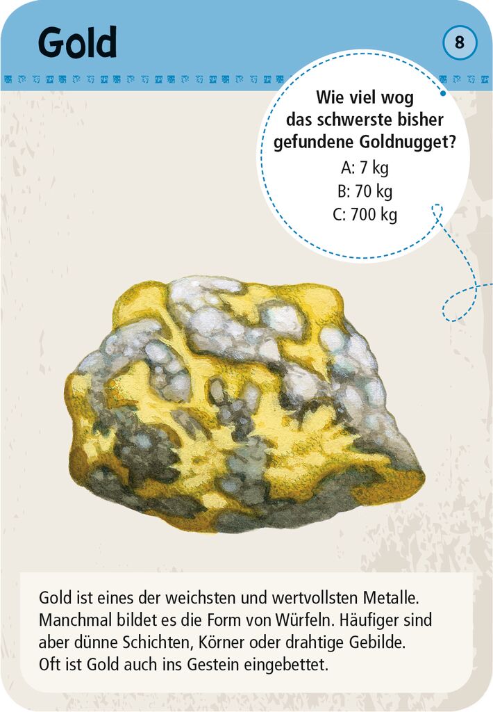 Moses 50 Karten / Pocket Quiz Moses Verlag Expedition Natur 50 Mineralien und Steine