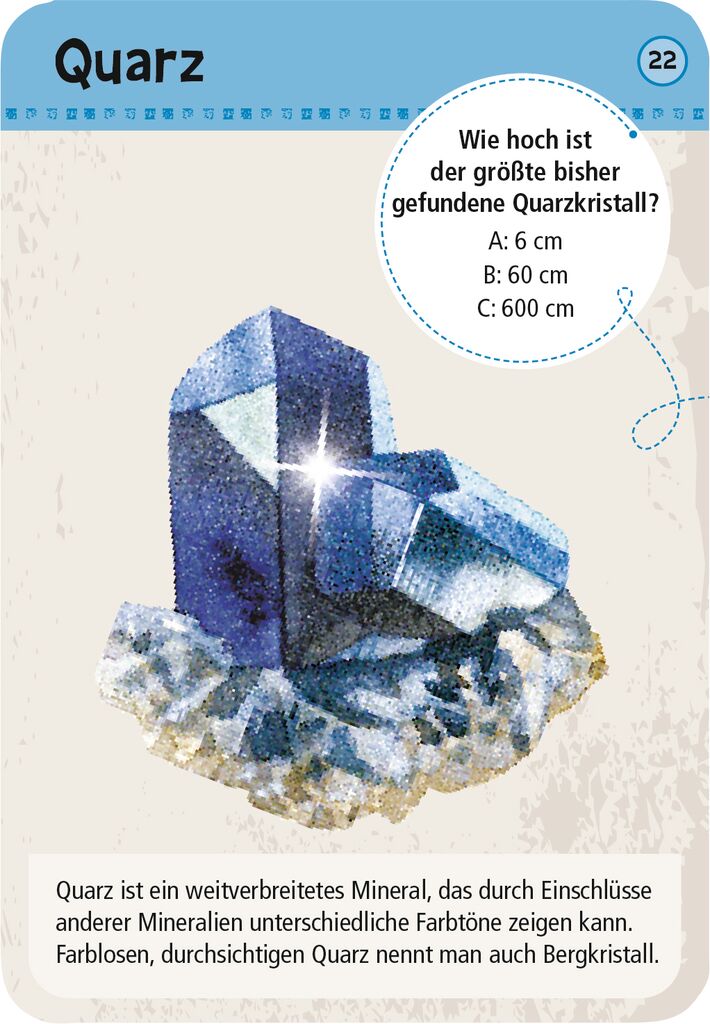 Moses 50 Karten / Pocket Quiz Moses Verlag Expedition Natur 50 Mineralien und Steine