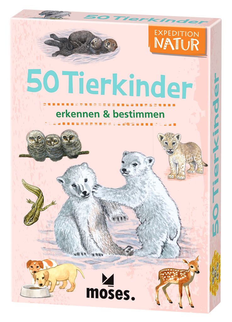 Moses 50 Karten / Pocket Quiz Moses Verlag Expedition Natur 50 Tierkinder