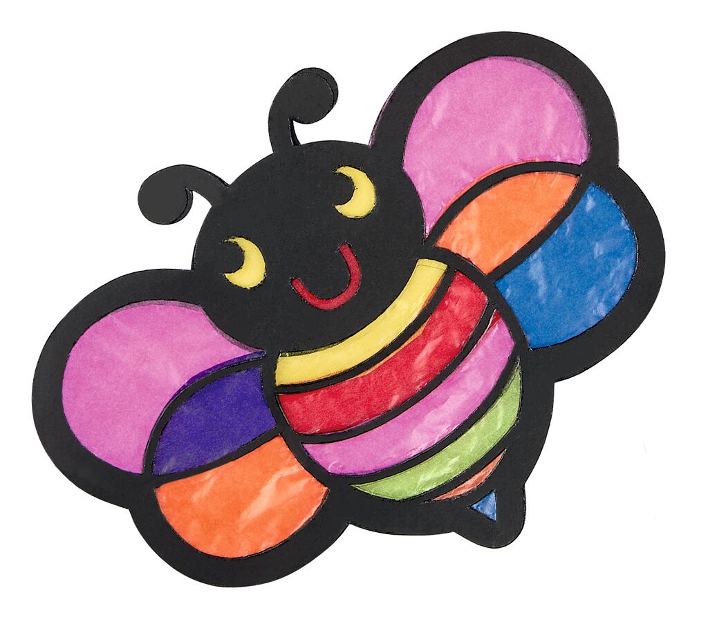 Basteln Moses Verlag Krabbelkäfer Bunte Sonnenfänger aus Papier - Bastelset für 20 Fensterbilder