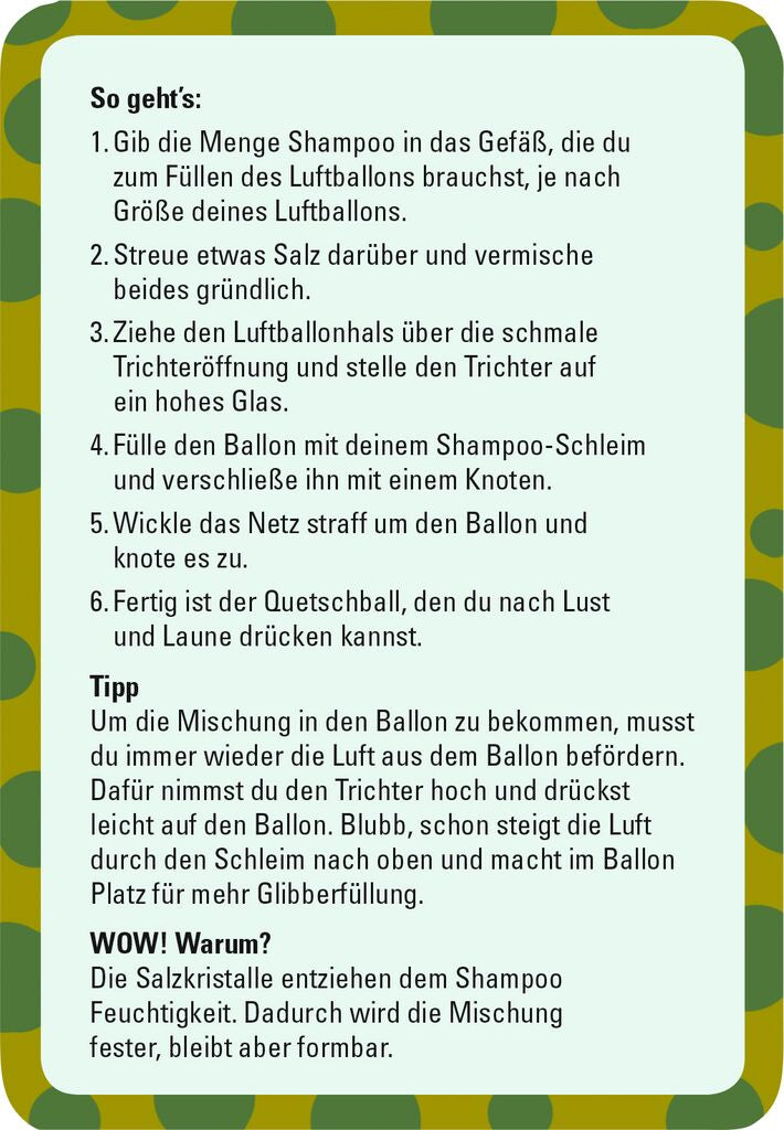 Moses 50 Karten / Pocket Quiz Moses Verlag 50 glibberige WOW-Experimente