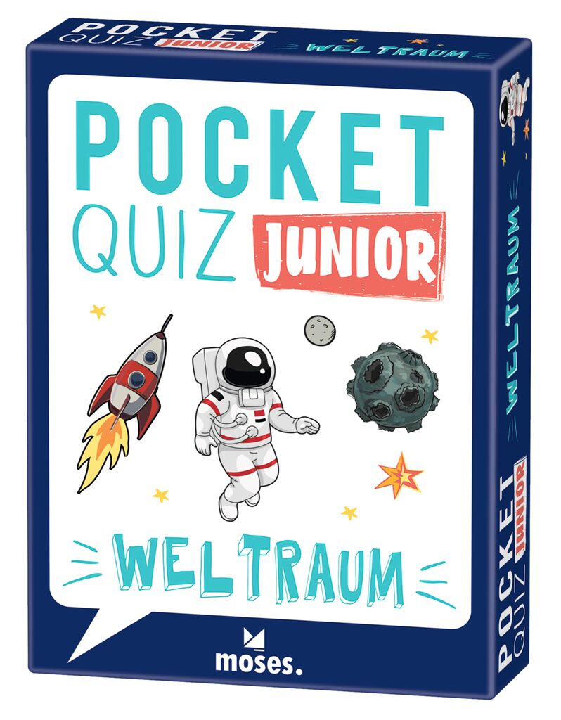 Moses 50 Karten / Pocket Quiz Moses Verlag Pocket Quiz junior Weltraum