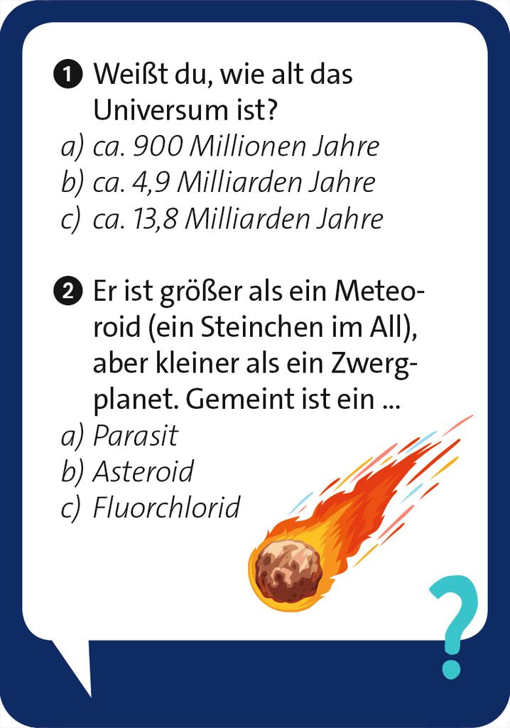 Moses 50 Karten / Pocket Quiz Moses Verlag Pocket Quiz junior Weltraum
