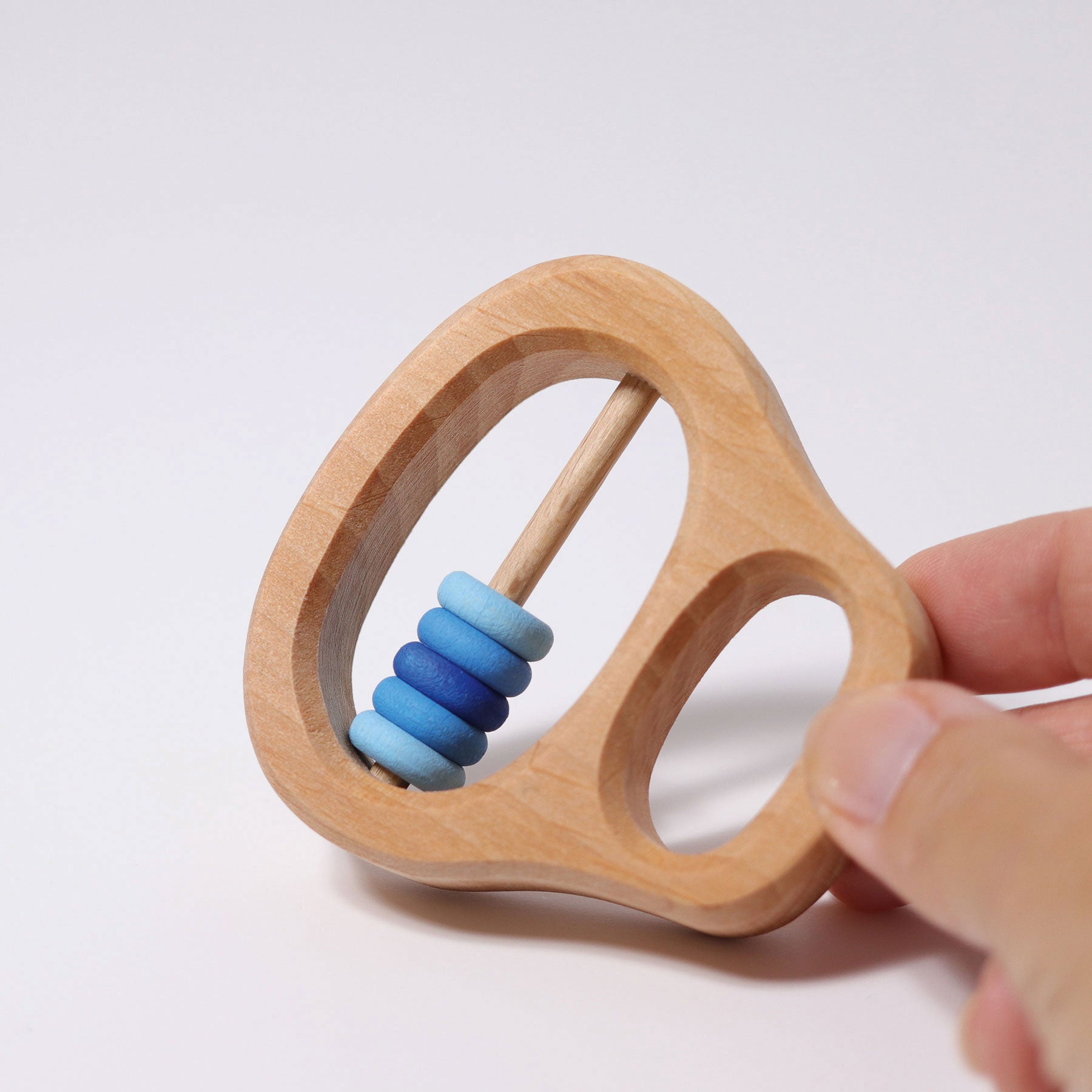 Rasseln GRIMM'S Spiel und Holz Design Klipp Klapp Blau