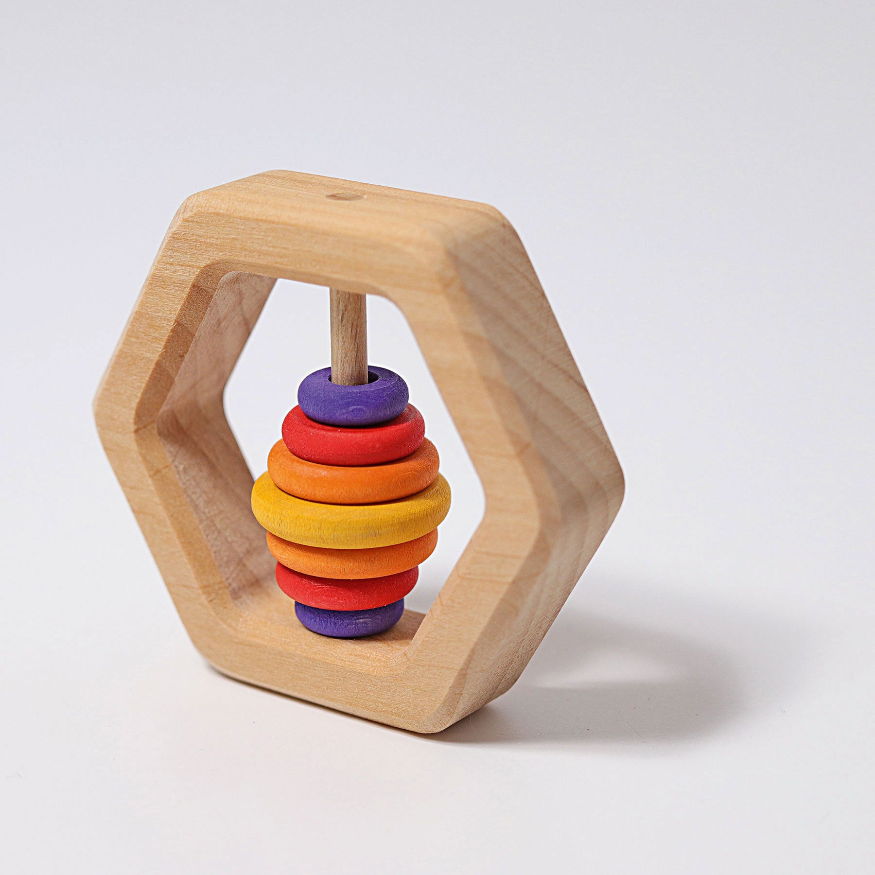 Rassel GRIMM'S Spiel und Holz Design Sechseck Rassel