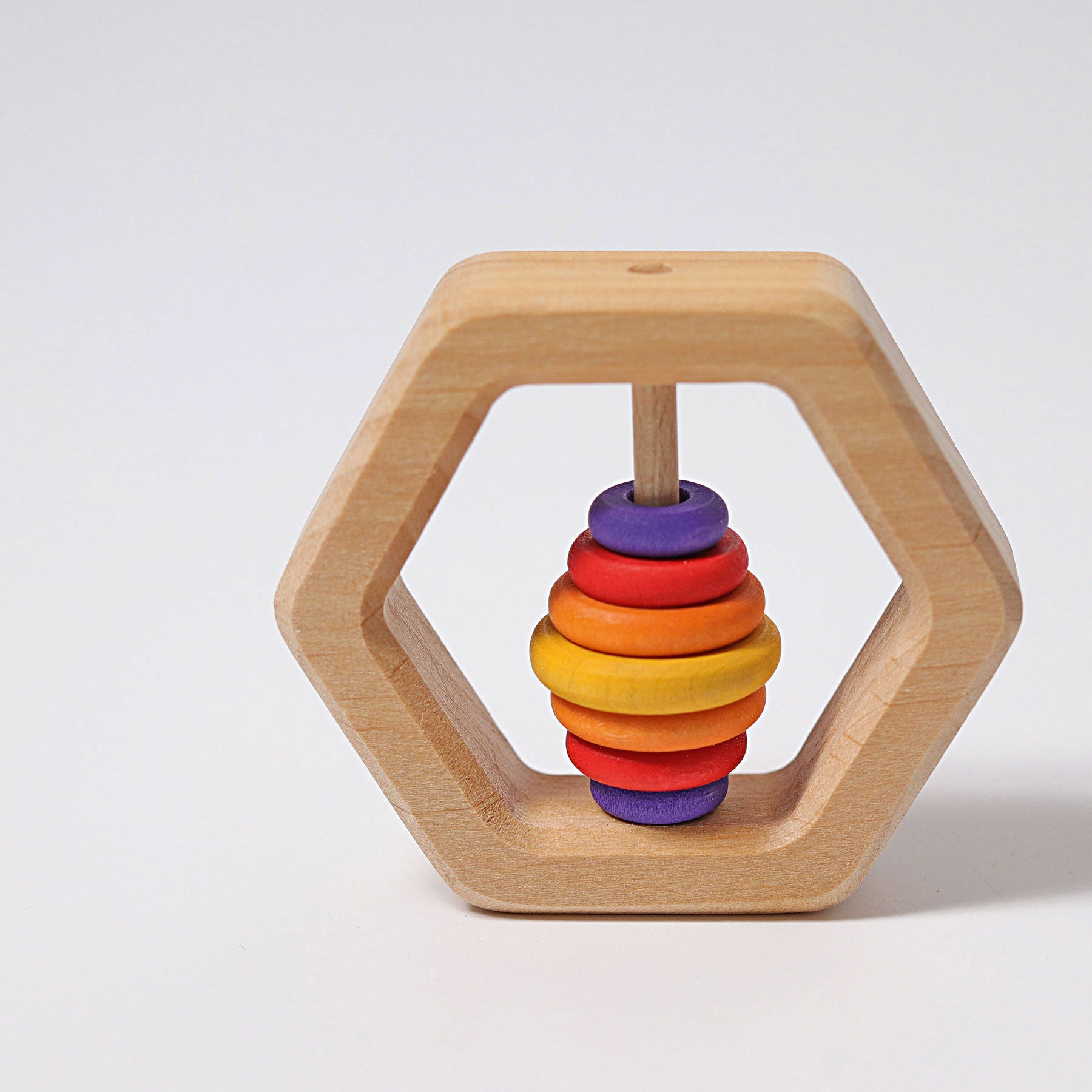 Rassel GRIMM'S Spiel und Holz Design Sechseck Rassel