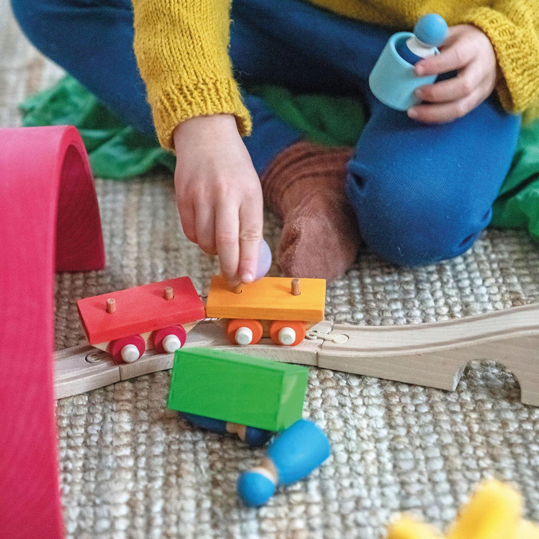 Baukasten GRIMM'S Spiel und Holz Design Bauspiel Holzzug