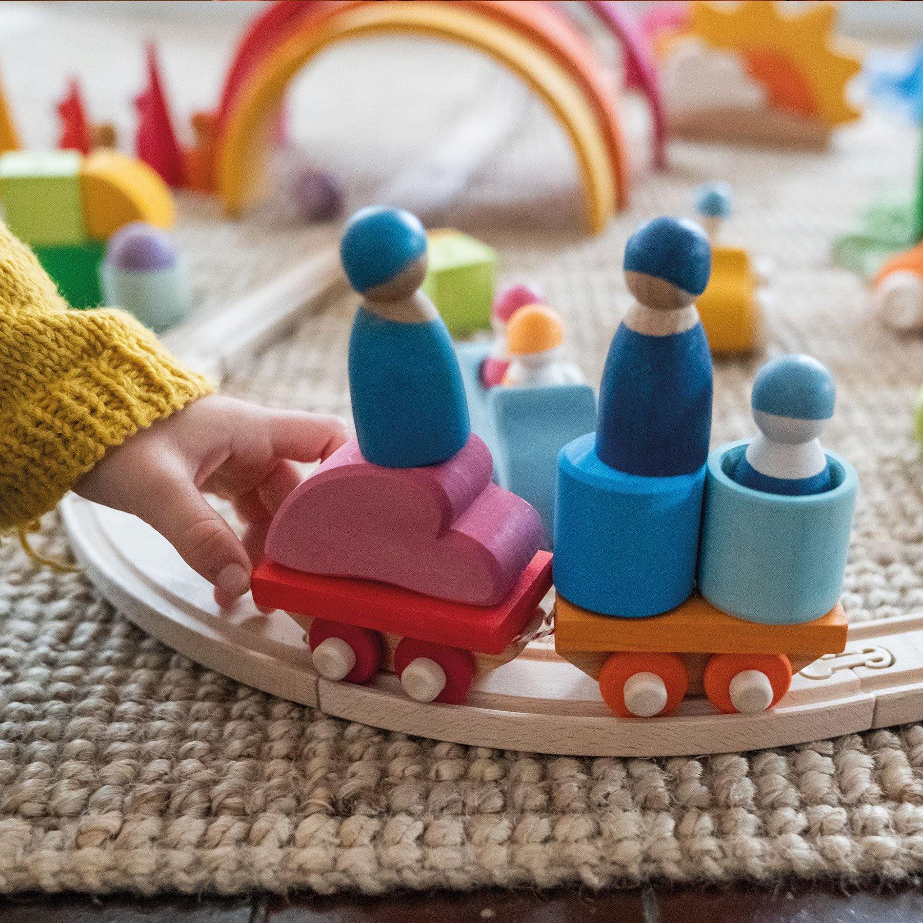 Baukasten GRIMM'S Spiel und Holz Design Bauspiel Holzzug