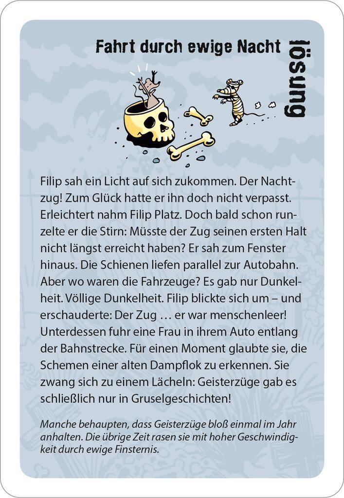 Moses 50 Karten / Pocket Quiz Moses Verlag black stories Junior spooky stories
