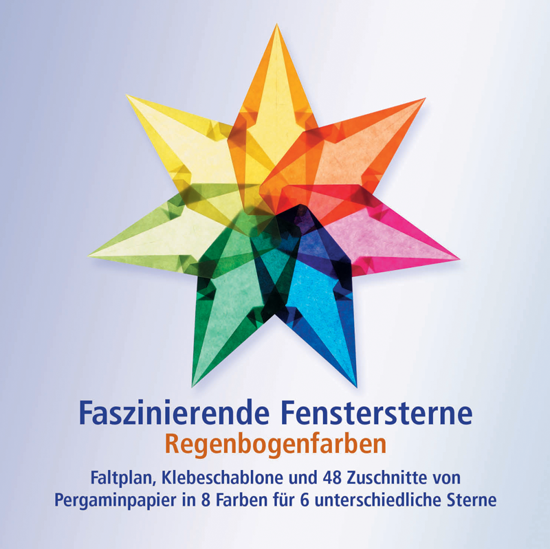 Faszinierende Fenstersterne (Regenbogenfarben)