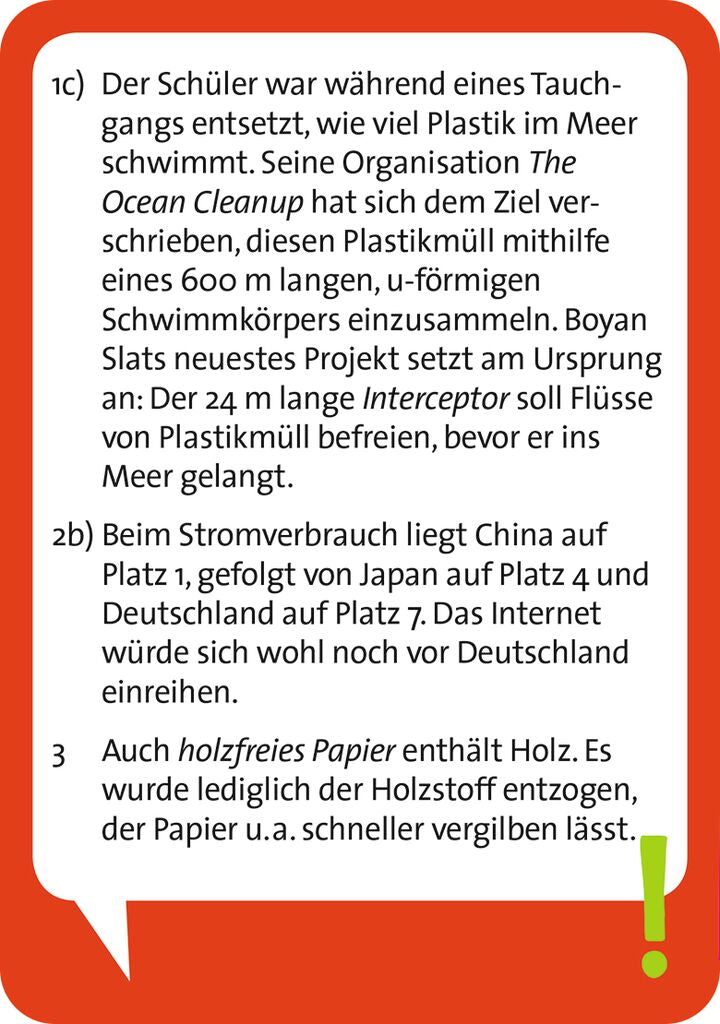 Moses 50 Karten / Pocket Quiz Moses Verlag Pocket Quiz Save the planet