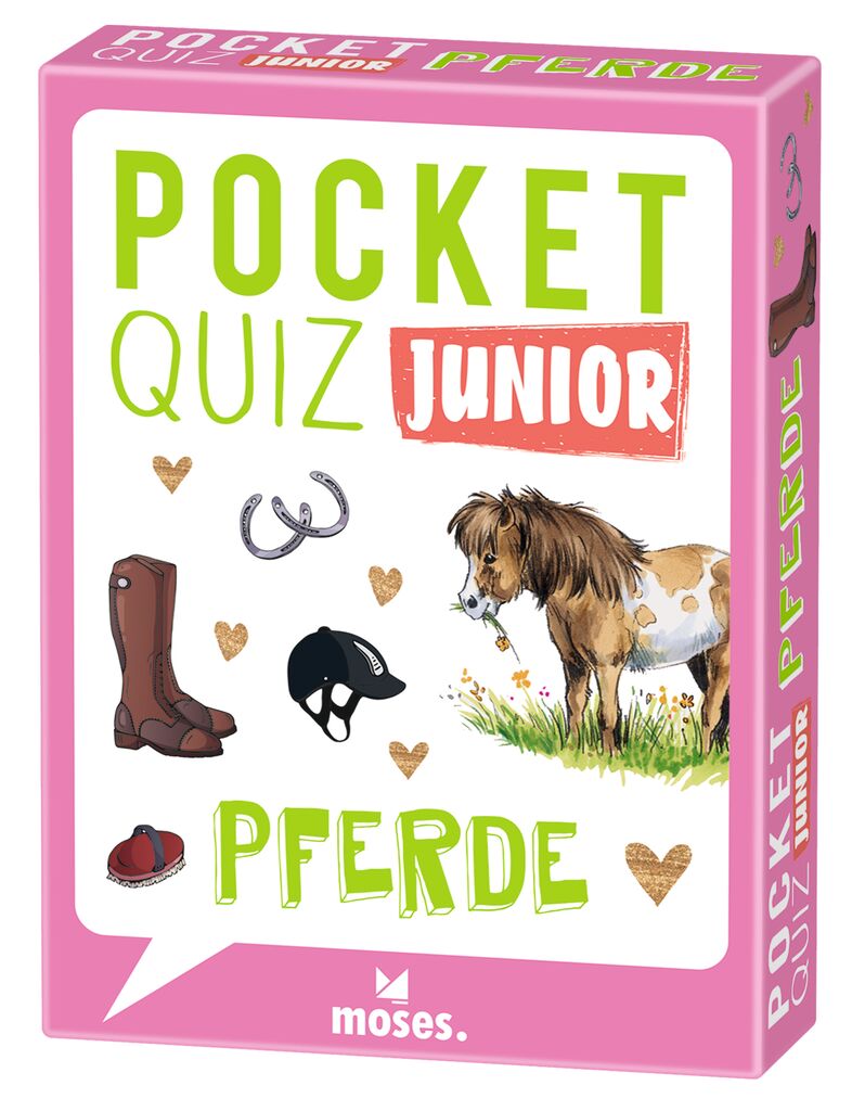 Moses 50 Karten / Pocket Quiz Moses Verlag Pocket Quiz junior Pferde