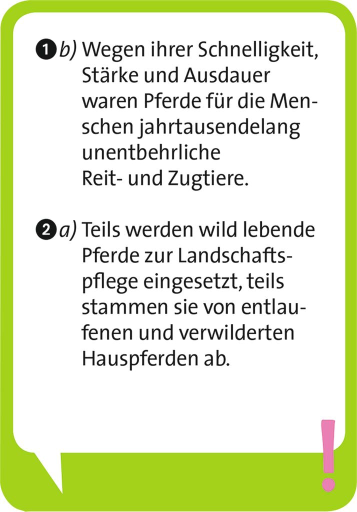 Moses 50 Karten / Pocket Quiz Moses Verlag Pocket Quiz junior Pferde