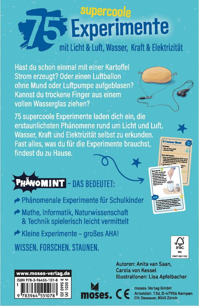 Experiment Moses Verlag PhänoMINT 75 supercoole Experimente