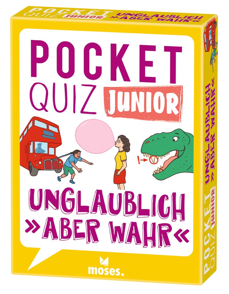 Rätselspiel Moses Verlag Pocket Quiz junior Unglaublich, aber wahr