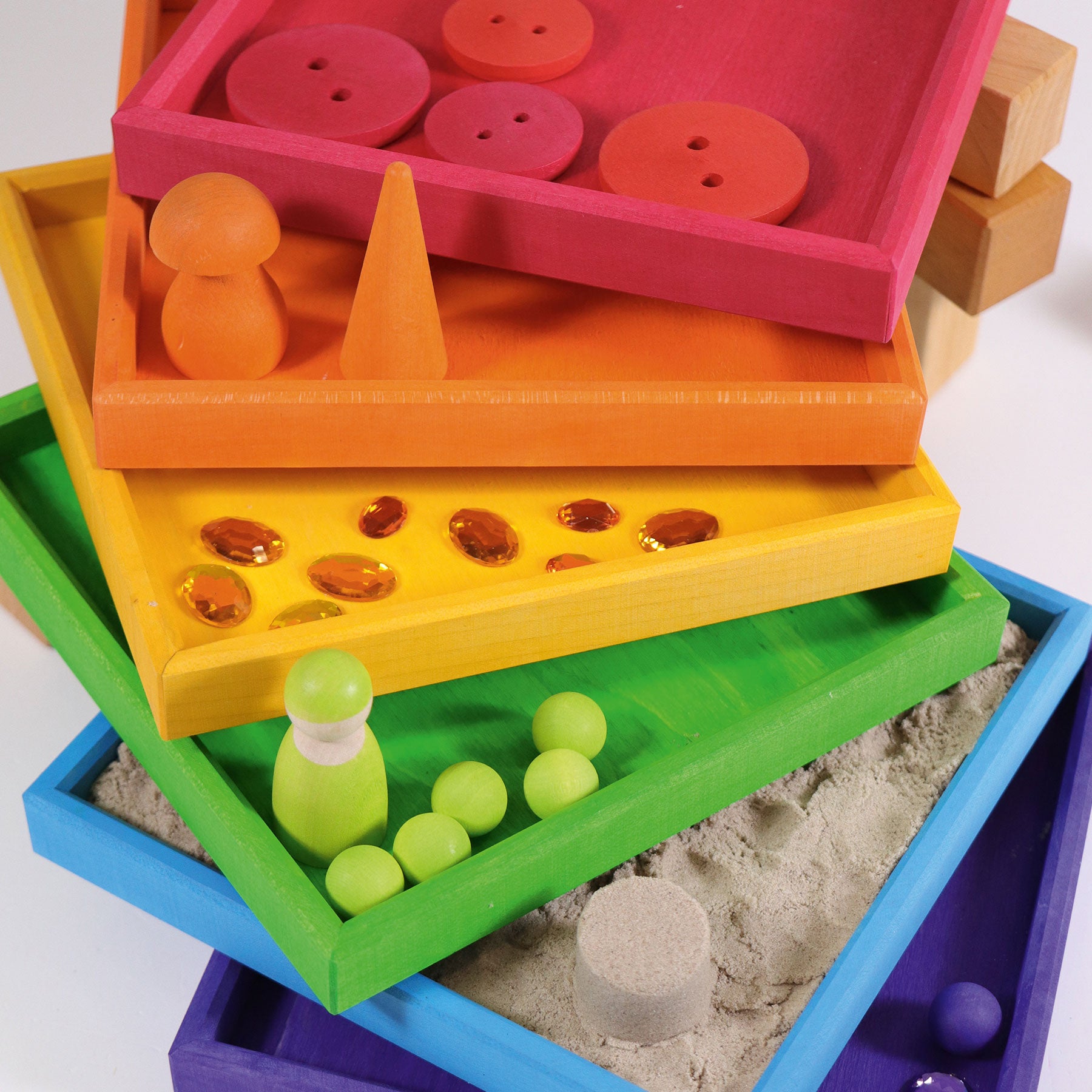 Open-ended Play GRIMM'S Spiel und Holz Design Regenbogen Holzrahmen
