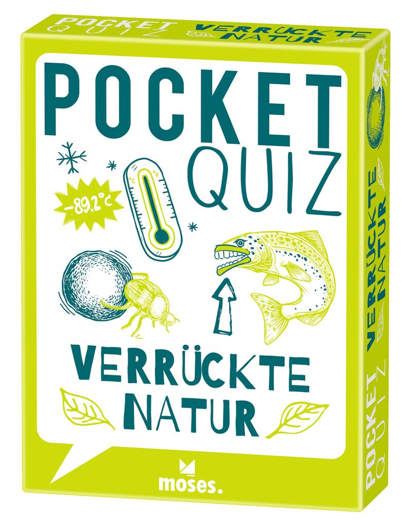 Moses 50 Karten / Pocket Quiz Moses Verlag Pocket Quiz Verrückte Natur