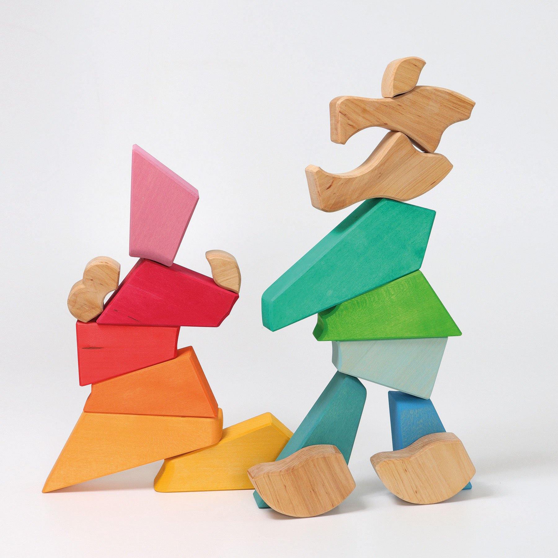 Baukasten GRIMM'S Spiel und Holz Design Bauspiel Regenbogenlöwe