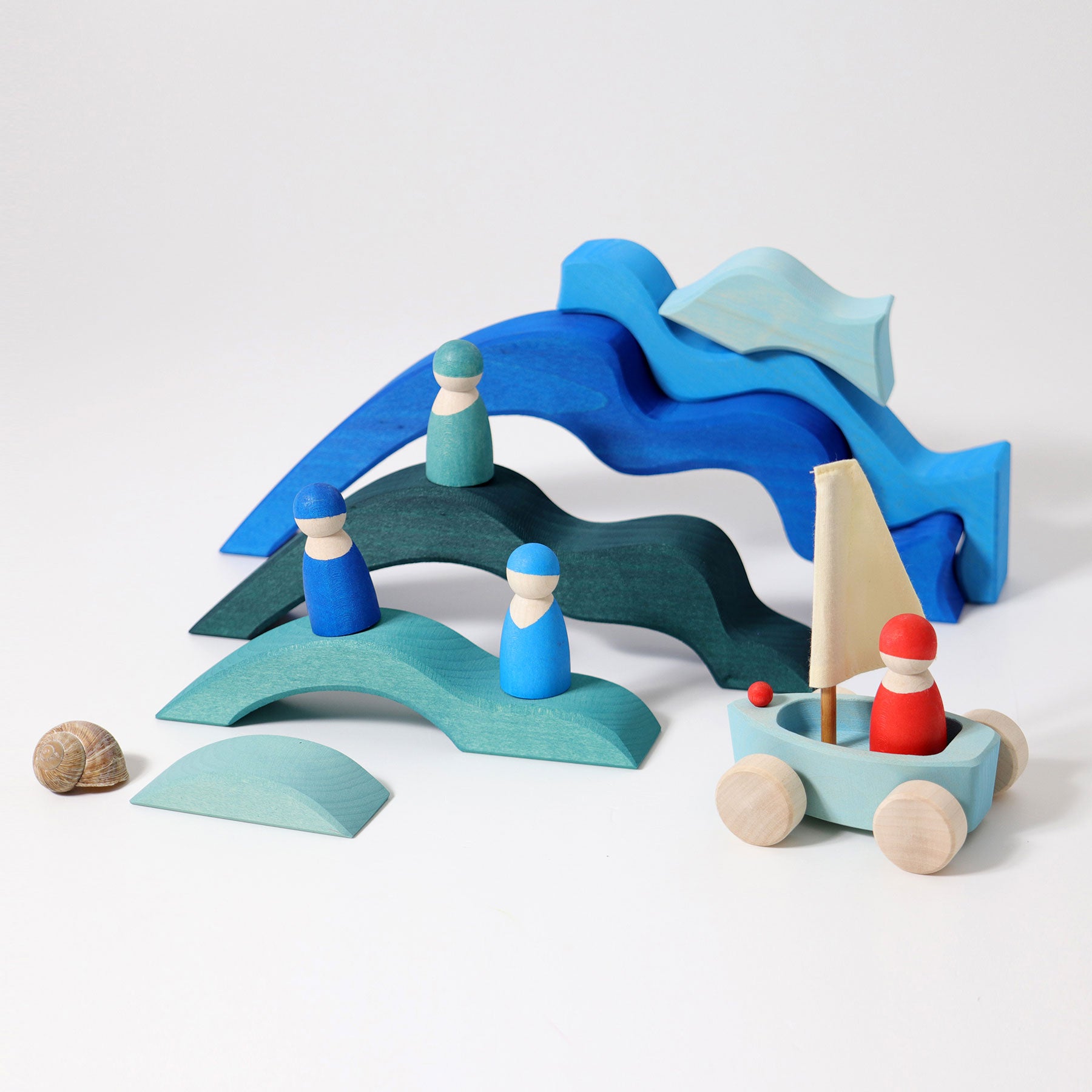 Open-ended Play GRIMM'S Spiel und Holz Design Vier Elemente Baukasten