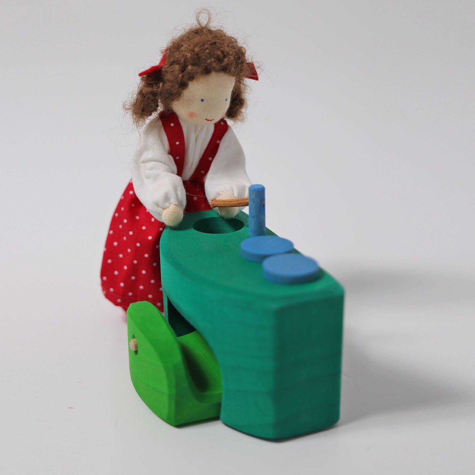 Puppe GRIMM'S Spiel und Holz Design Blaues Bauhaus