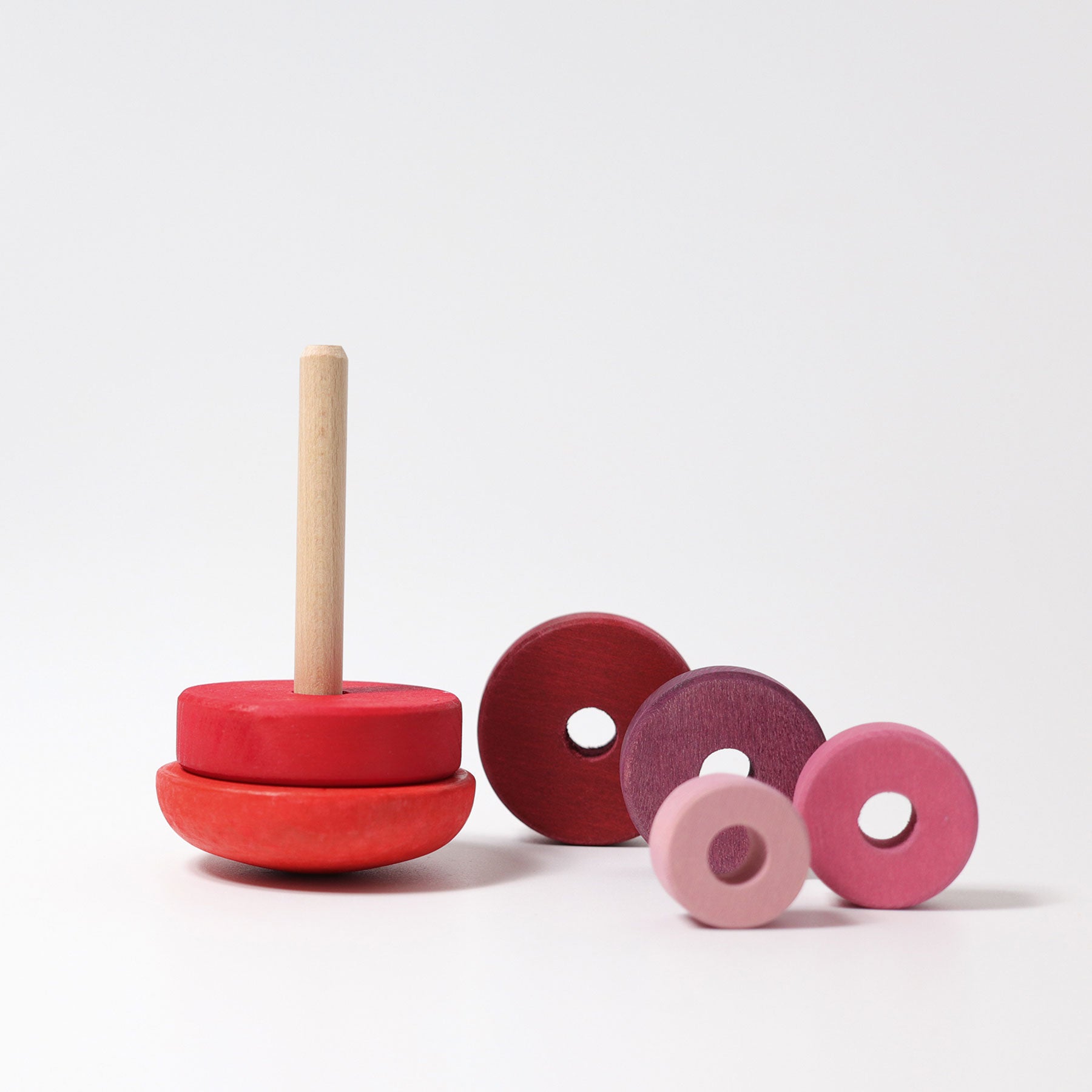 Stapelspiel GRIMM'S Spiel und Holz Design Rosa Stehauf Scheibentürmchen