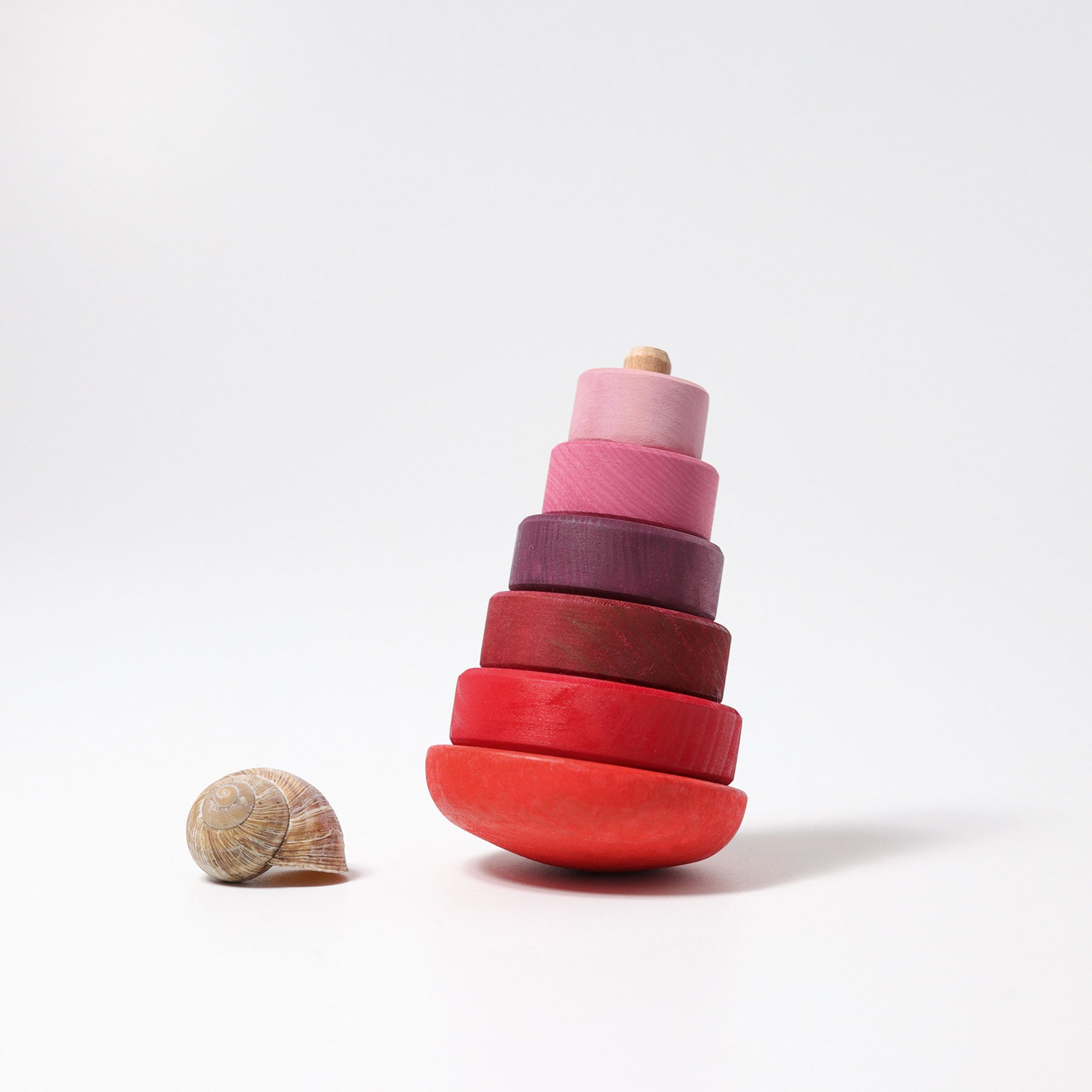 Stapelspiel GRIMM'S Spiel und Holz Design Rosa Stehauf Scheibentürmchen