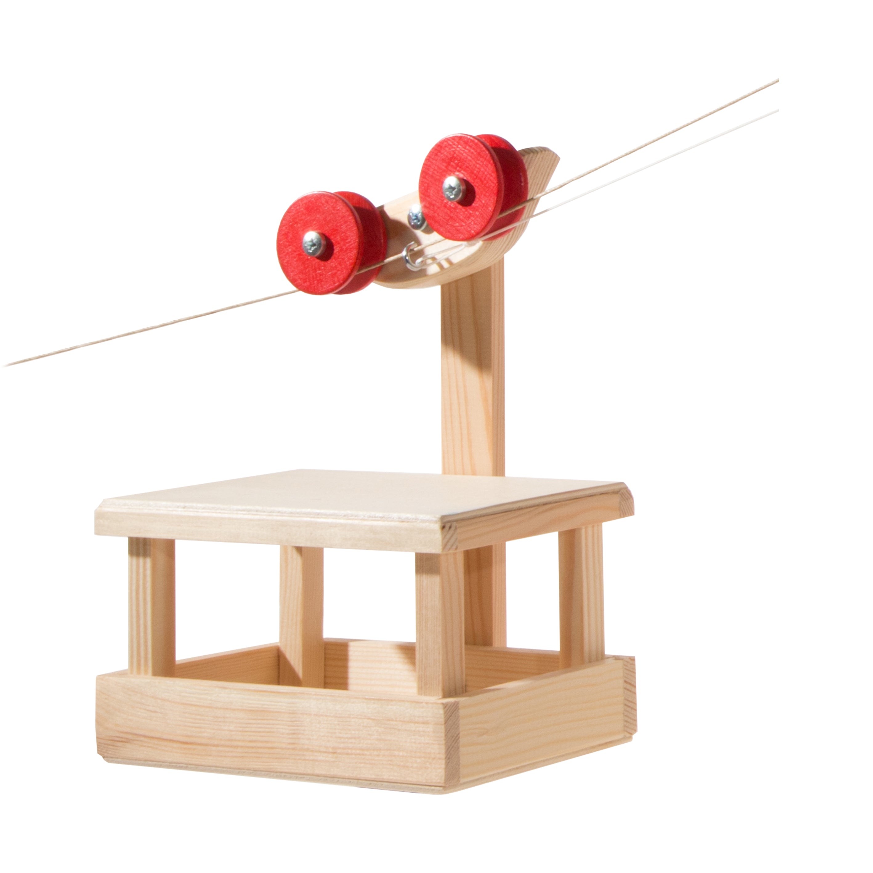 Holzbausatz Kraul Große Seilbahn Wagen mit Seilen