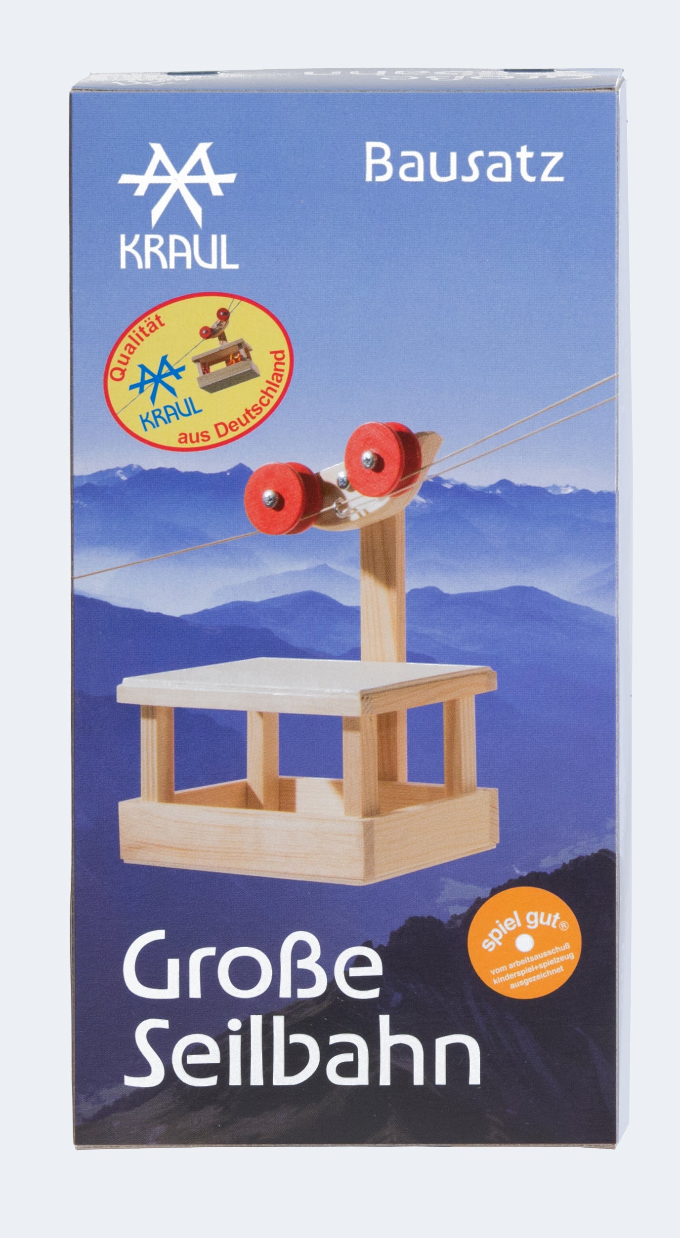 Holzbausatz Kraul Große Seilbahn Wagen mit Seilen