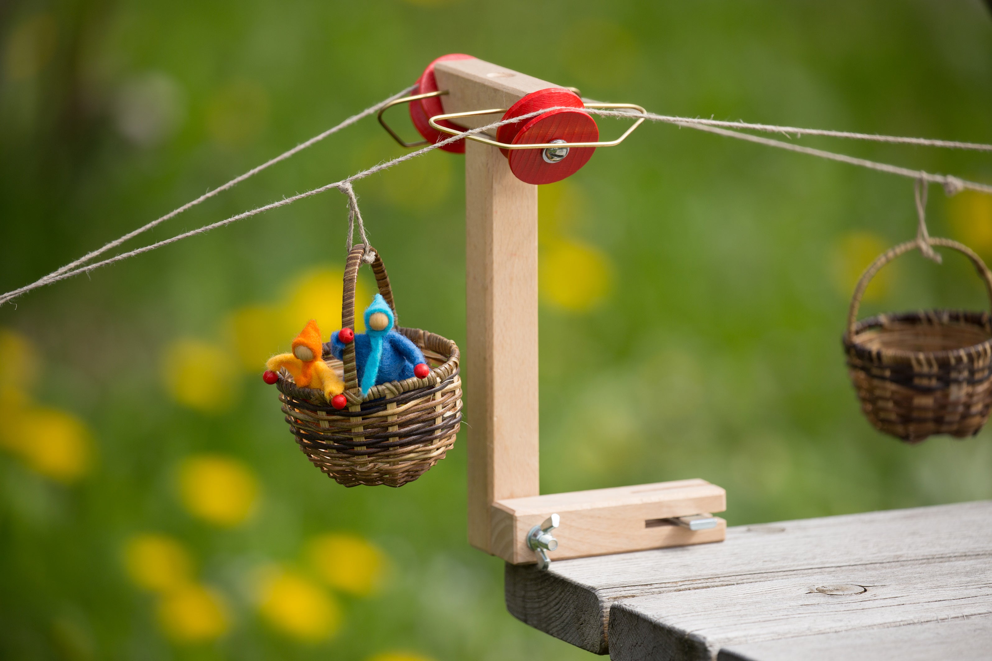 Holzbausatz Kraul Stütze zur Körbchen Seilbahn