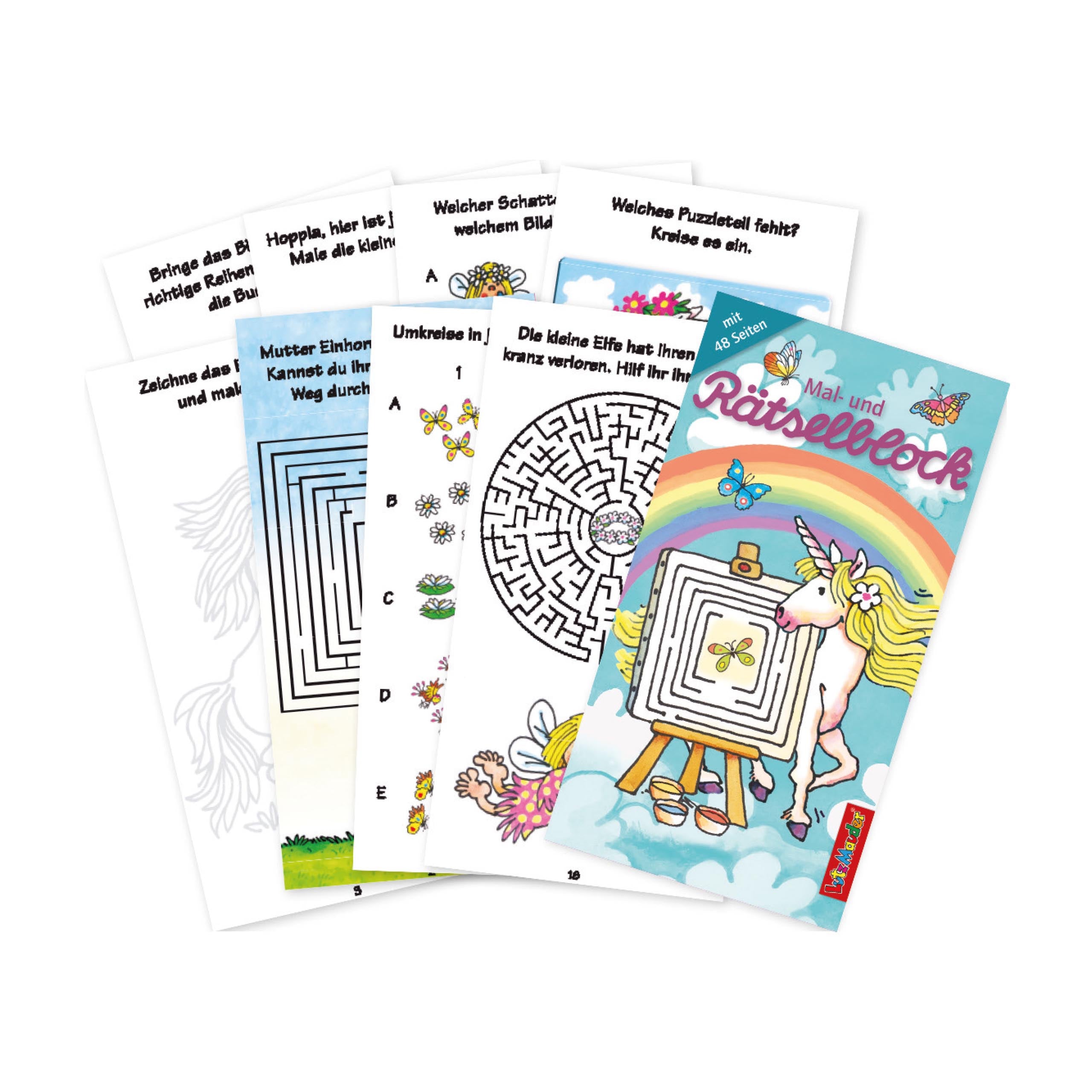 Sonstiges Lutz Mauder Verlag Rätselblock Einhorn