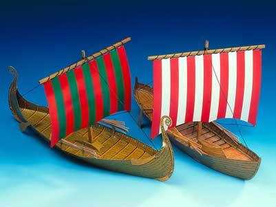 Modellbau Schreiber-Bogen 2 Wikingerschiffe