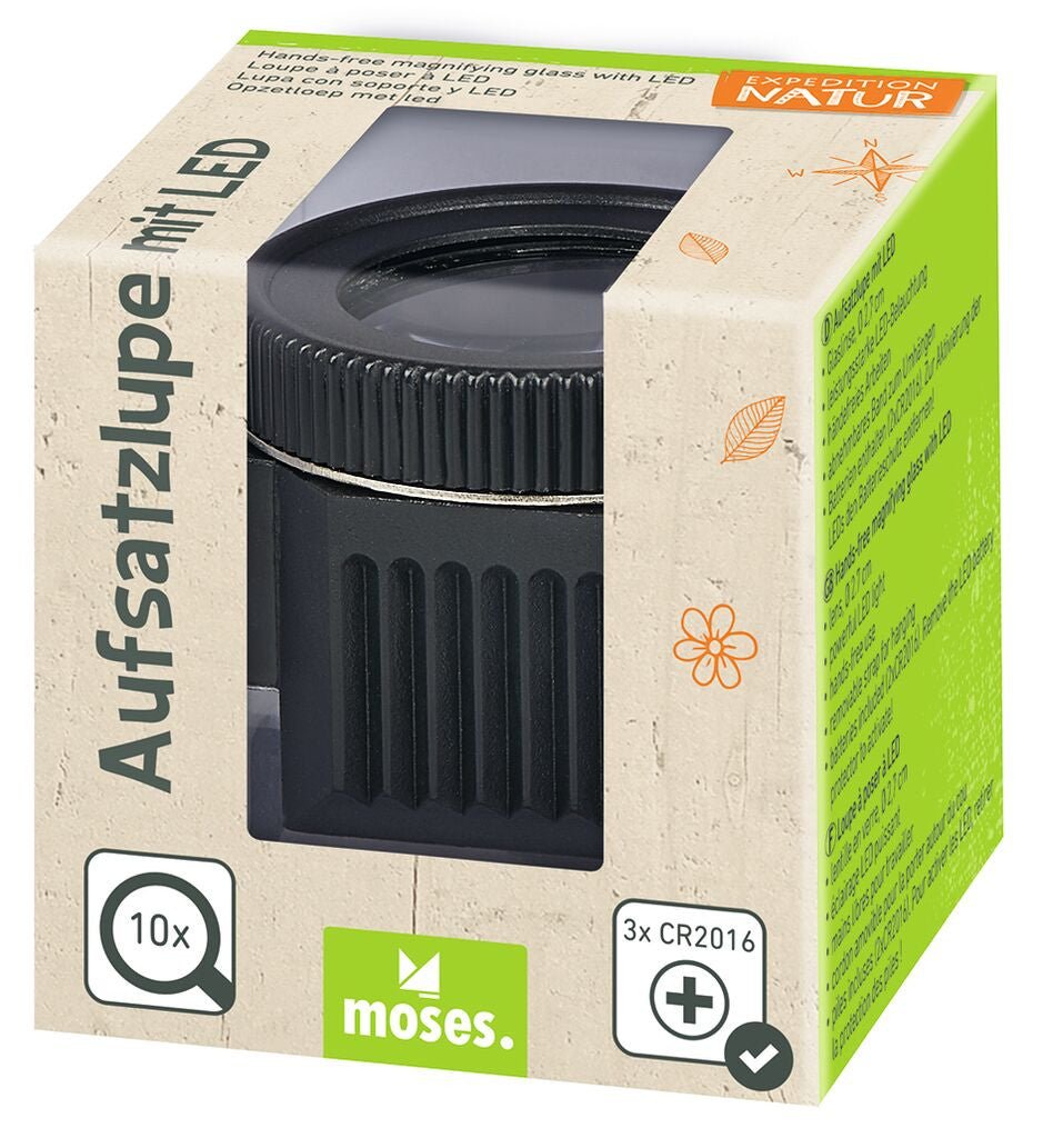 Naturforscher Moses Verlag Expedition Natur Aufsatzlupe mit LED