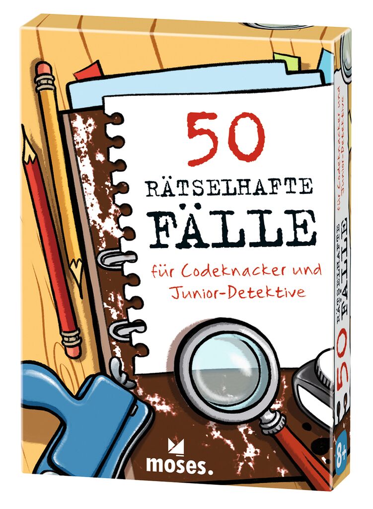 Moses 50 Karten / Pocket Quiz Moses Verlag 50 Rätselhafte Fälle für Codeknacker und Junior-Detektive