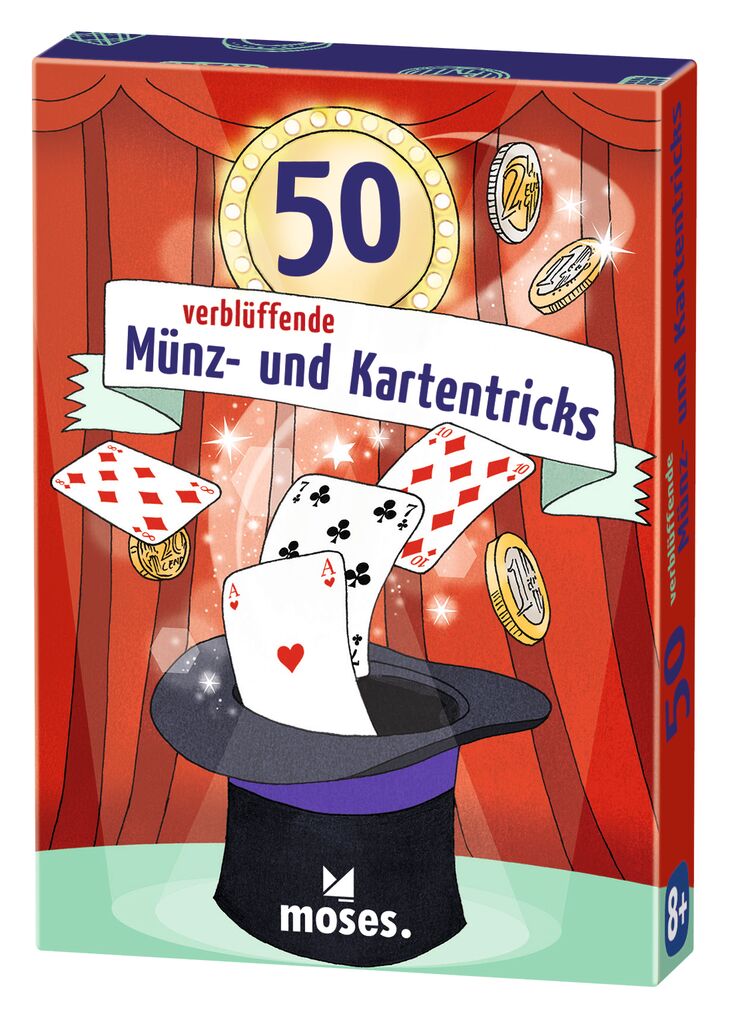 Moses 50 Karten / Pocket Quiz Moses Verlag 50 verblüffende Münz- und Kartentricks