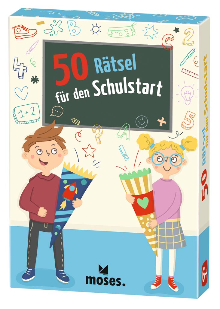 Moses 50 Karten / Pocket Quiz Moses Verlag 50 Rätsel für den Schulstart