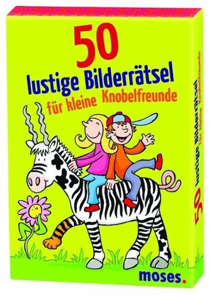 Moses 50 Karten / Pocket Quiz Moses Verlag 50 lustige Bilderrätsel für kleine Knobelfreunde