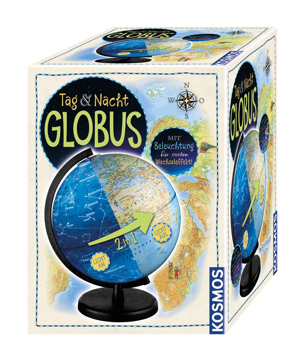 Erdkunde KOSMOS Tag & Nacht Globus
