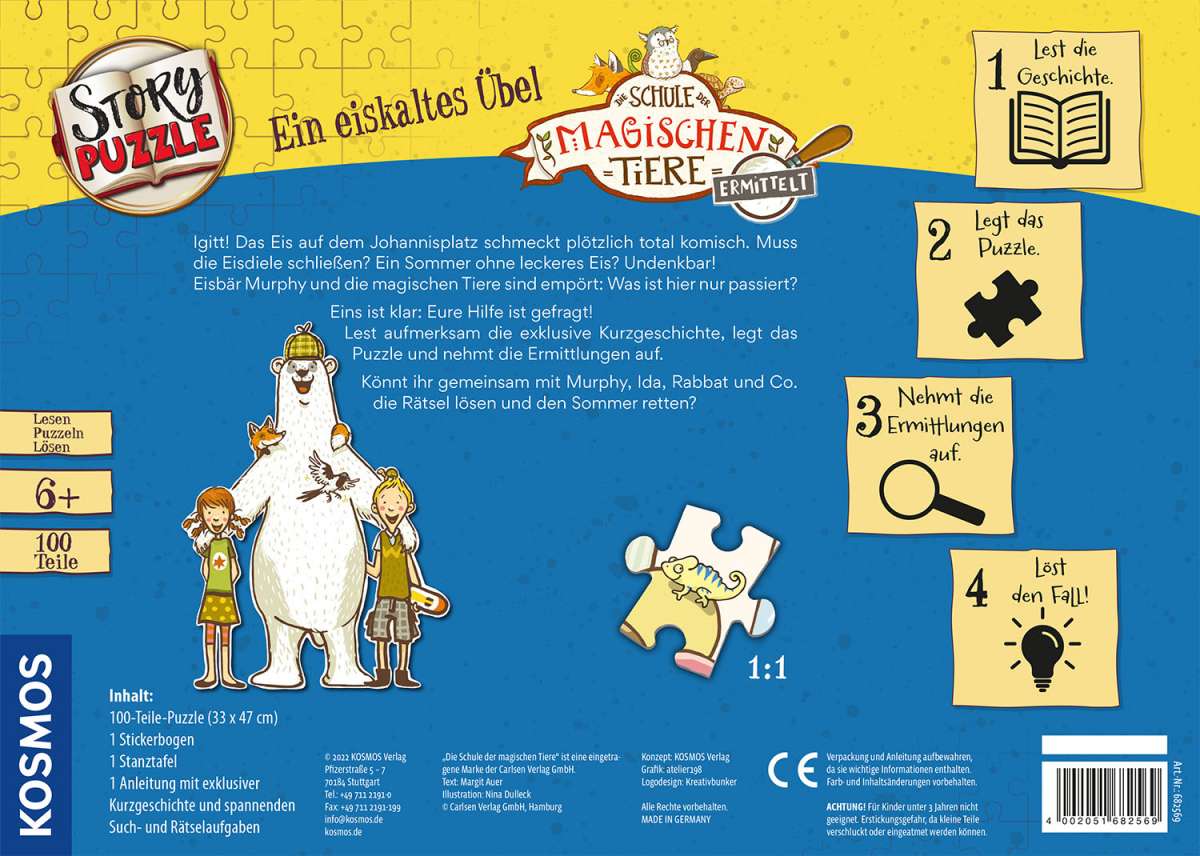 Puzzle KOSMOS Story-Puzzle: Die Schule der magischen Tiere ermittelt - Ein eiskaltes Übel