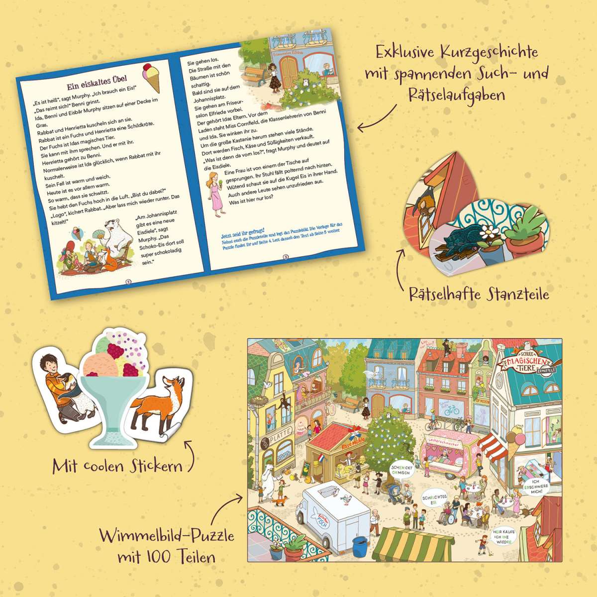 Puzzle KOSMOS Story-Puzzle: Die Schule der magischen Tiere ermittelt - Ein eiskaltes Übel