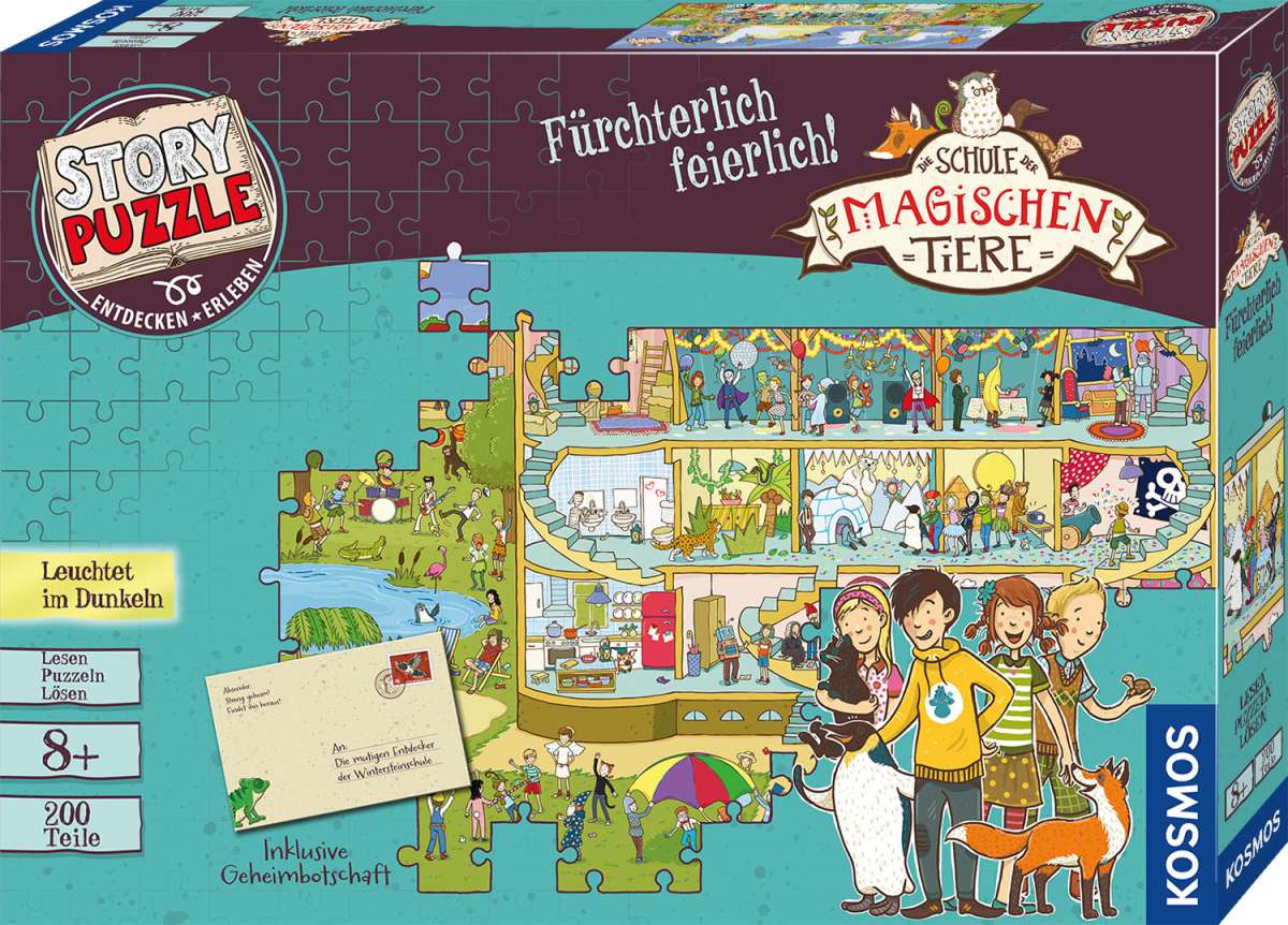 Puzzle KOSMOS Schule der magischen Tiere - Story Puzzle: Fürchterlich feierlich!