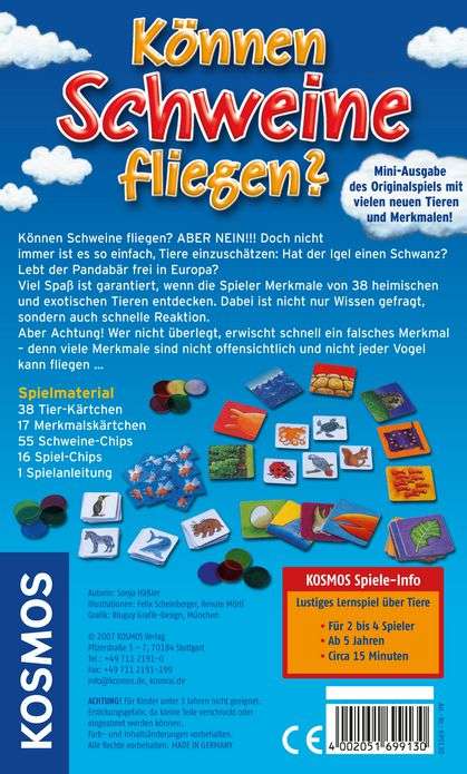 Gesellschaftsspiel KOSMOS Können Schweine fliegen? (Mitbringspiel)