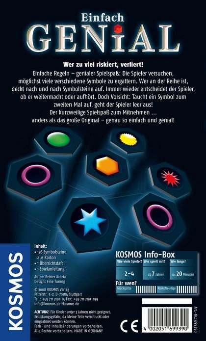 Gesellschaftsspiel KOSMOS Einfach Genial (Mitbringspiel)